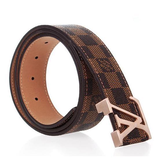 Louis Vuitton LV Fashion Woman Men Buckle Belt Leather Belt