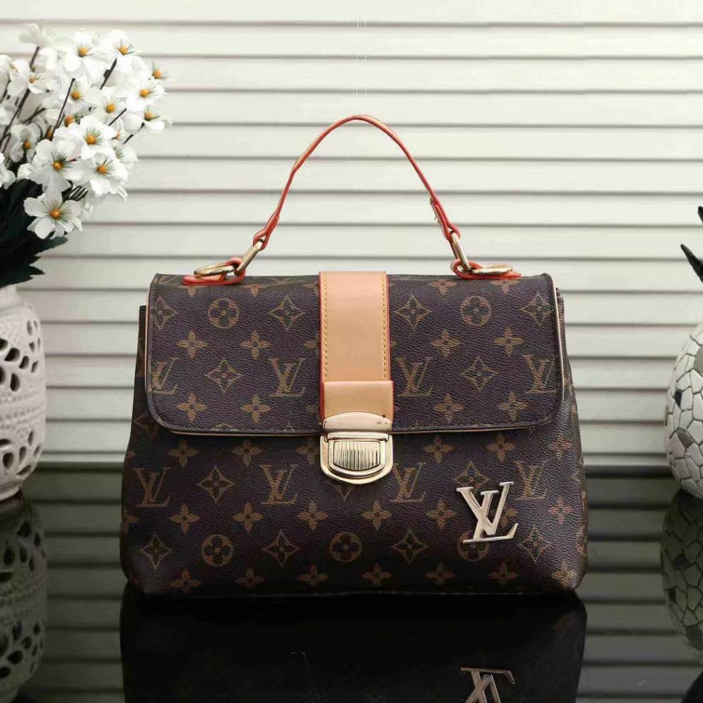 LV Louis Vuitton Fashion Leather Handbag Satchel Tote