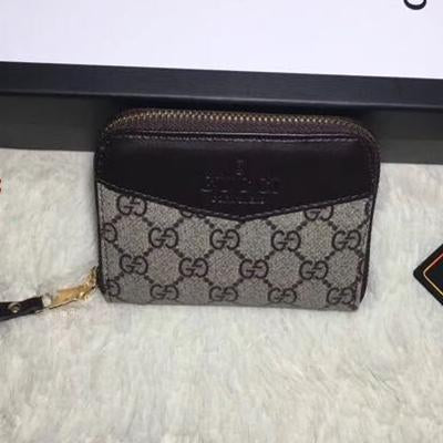 GG Women Fashion Leather Zipper Purse Wallet