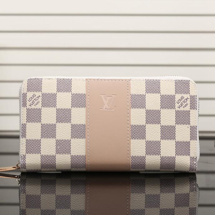 Louis Vuitton LV Women Leather Fashion Print Wallet Purse