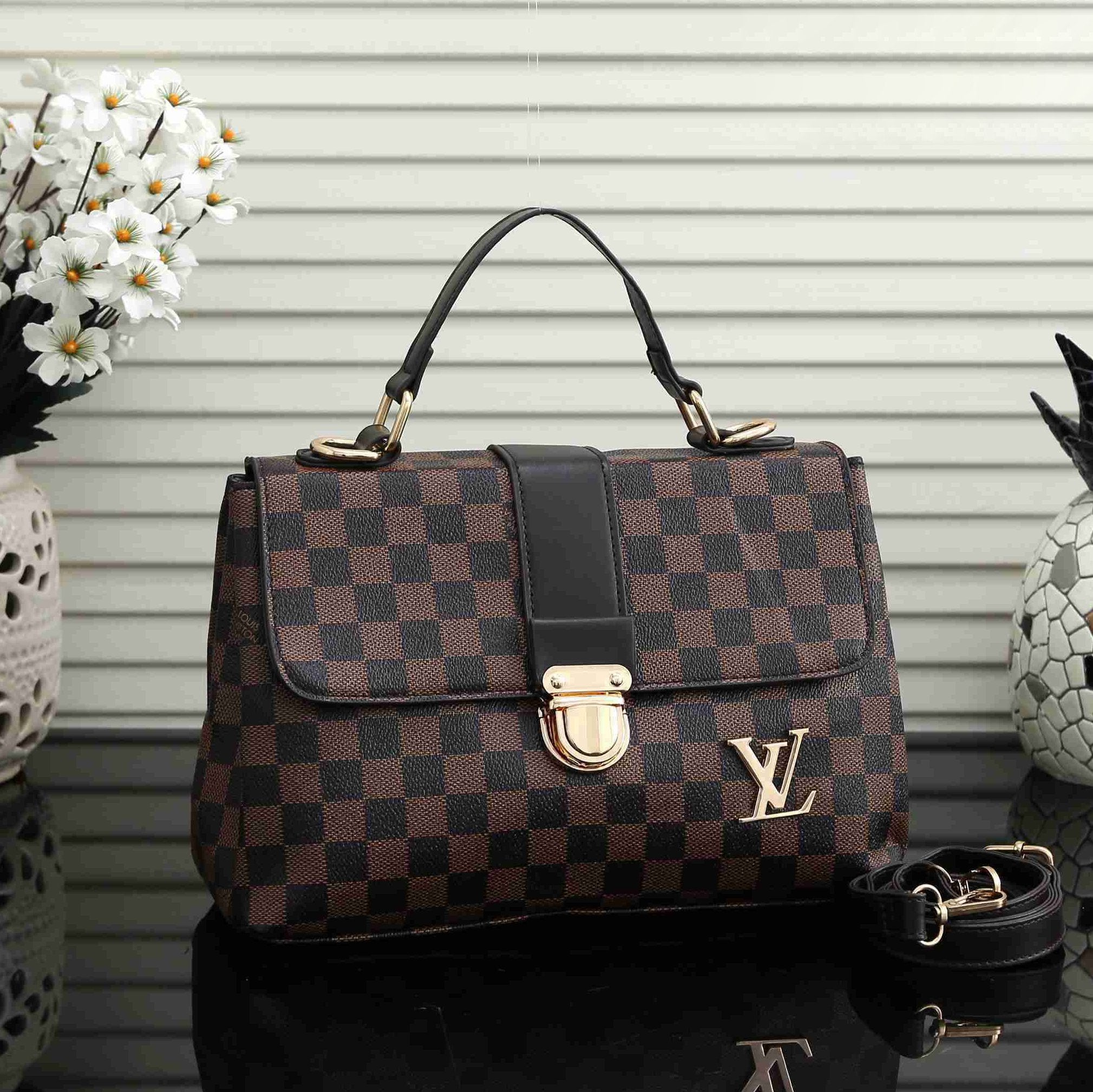 Louis Vuitton LV Fashion Leather Handbag Satchel Tote