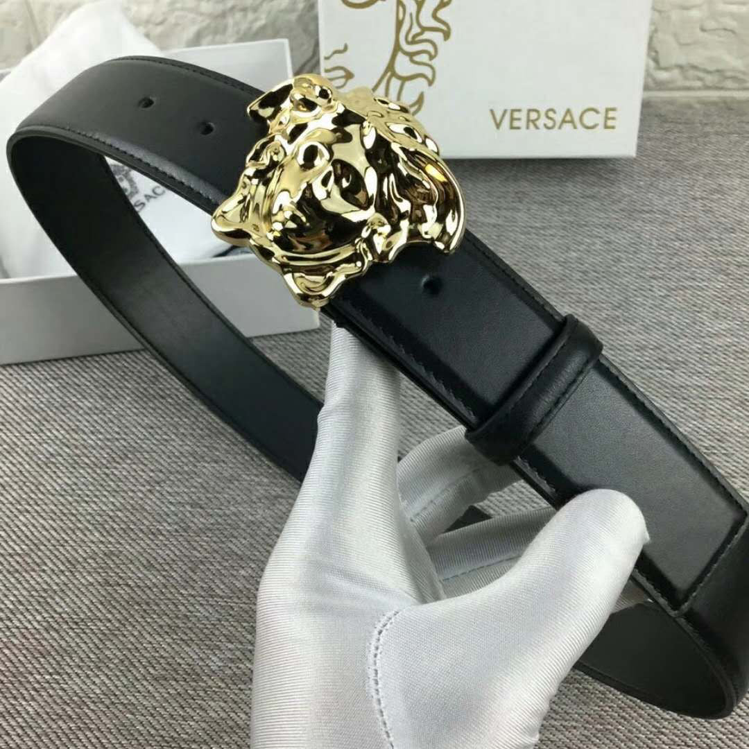 Versace Popular Fashion Classic Woman Men Fashion Smooth Buckle 