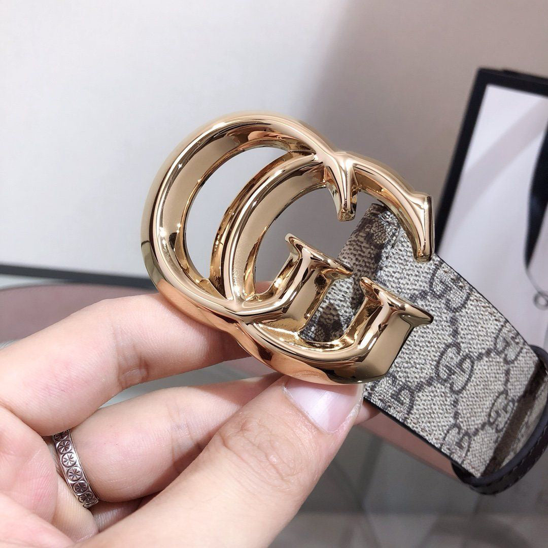 GG Popular Fashion Classic Woman Men Fashion Smooth Buckle Leather Belt