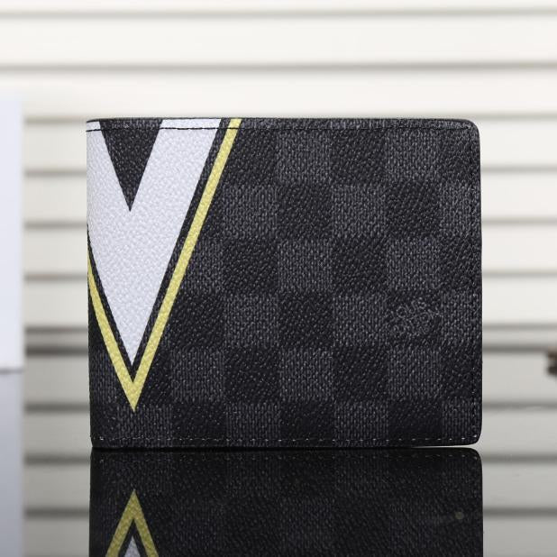 Louis Vuitton LV Man Leather Tartan Purse Wallet