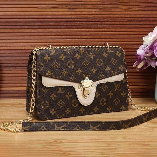 LV Popular Women Shopping Leather Metal Chain Shoulder Bag Crossbody Satchel