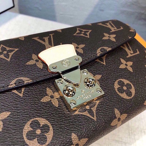 LV Louis Vuitton Vintage Printed Letters Ladies Long Wallet Clutch Bag