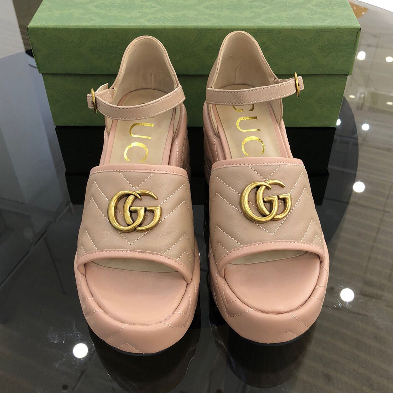 GG Fashion Classics Platform Sandals Shoes Heels Shoes