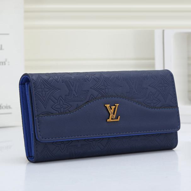 Louis Vuitton Women Fashion Leather Buckle Wallet Purse