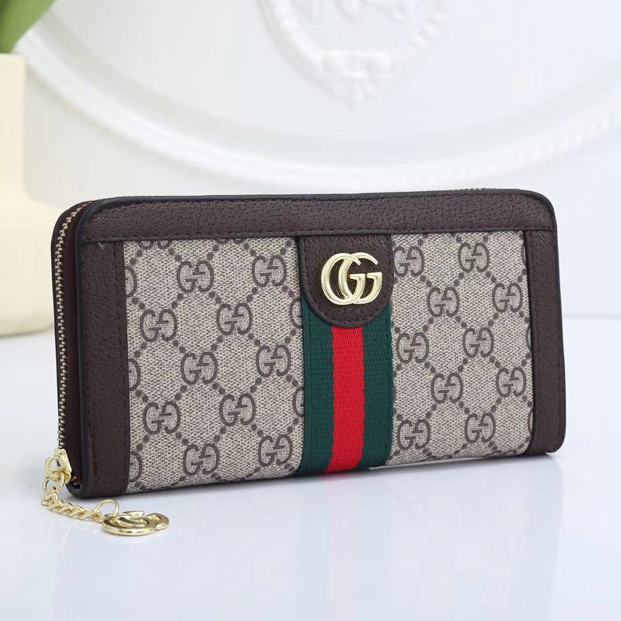 GG Classic Women Leather Print Wallet Purse