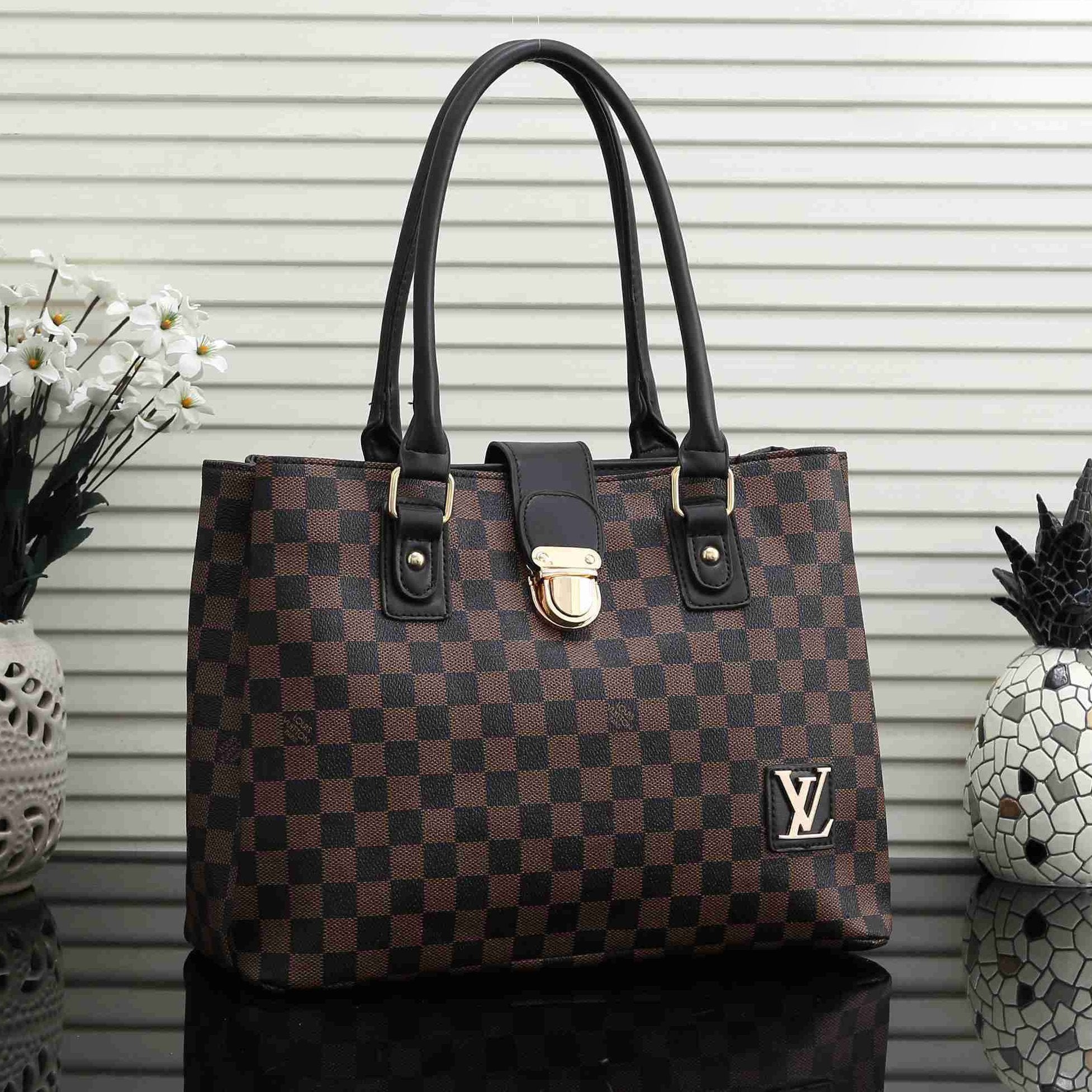 LV Louis Vuitton Fashion Leather Handbag Satchel Tote