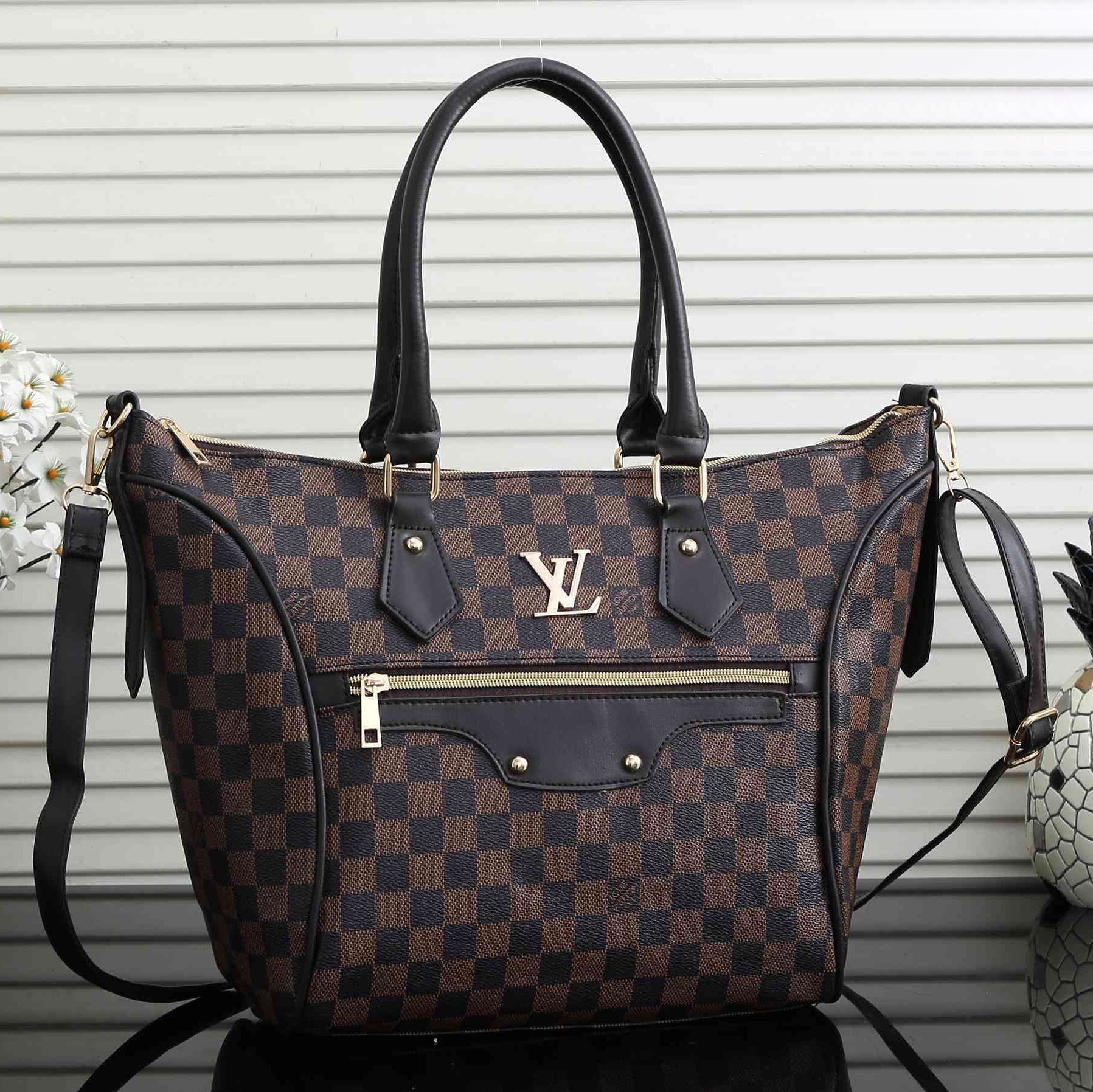 Louis Vuitton LV Fashion Leather Handbag Satchel Tote