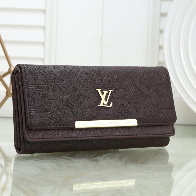 Louis Vuitton Women Fashion Leather Buckle Wallet Purse