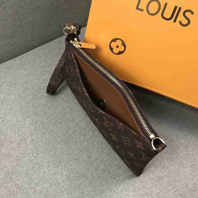 LV Louis Vuitton Fashion Casual Leather Clutch Bag Wristlet