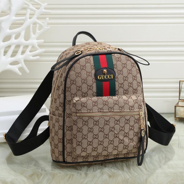 GG Fashion Leather Adjustable Shoulder Strap Backpack Shoulder Bag