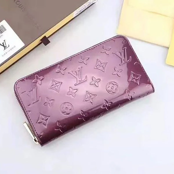 Louis Vuitton LV Hot Sale Classic Patent Leather Long Wallet Fas