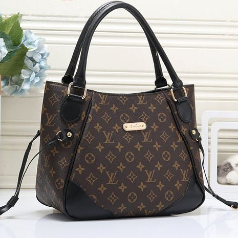 LV Fashion Full Print Colour Shopping Bag for Ladies One Shoulder Bag LV Black