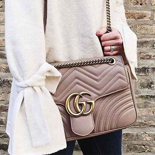 GG Classic Wave Pattern Women's Chain Bag Shoulder Bag