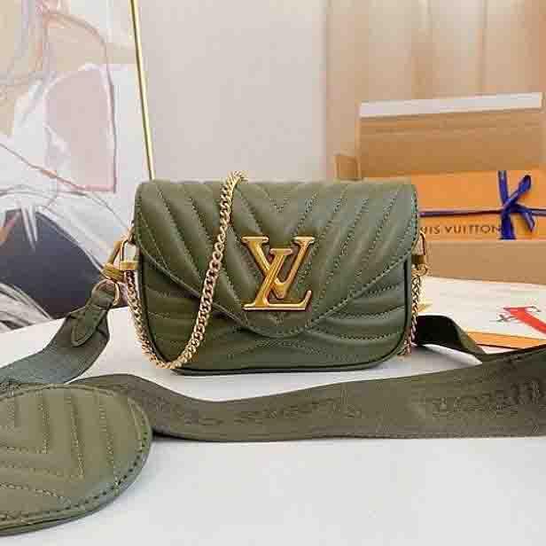 Louis Vuitton LV Fashion Leather Chain Crossbody Shoulder Bag Satchel