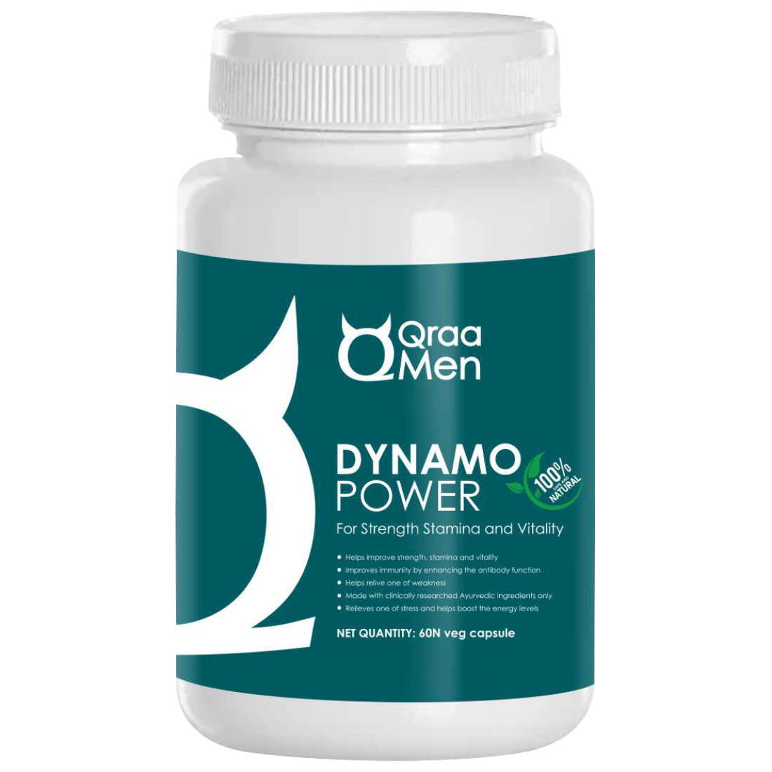 Qraa Men Dynamo Power Power Tablet For Strength and Vitality,60 Caps