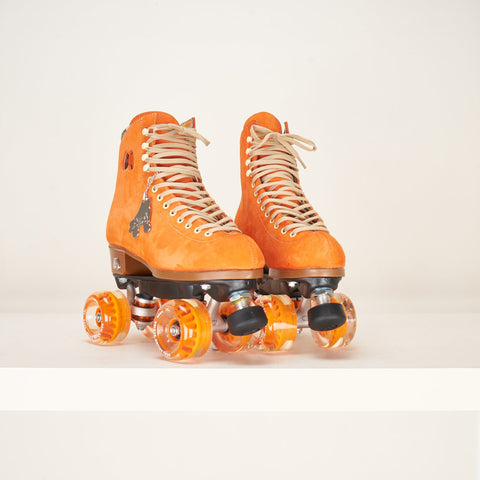 orange roller skates