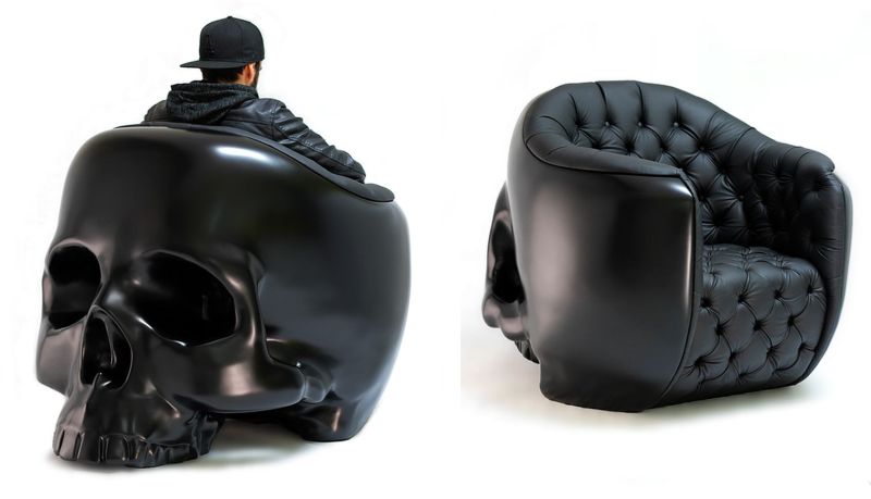 Badass Furniture For Halloween And Skull Chair For Sale