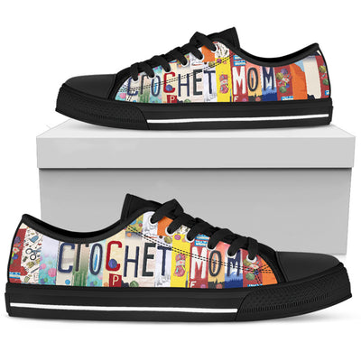 Crochet Mom Canvas Low Top Shoes 