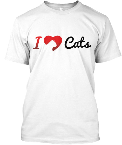 Denisdaily I Love Cats Shirt Ultra Cotton Shirt Gifts For Cat Owners ...