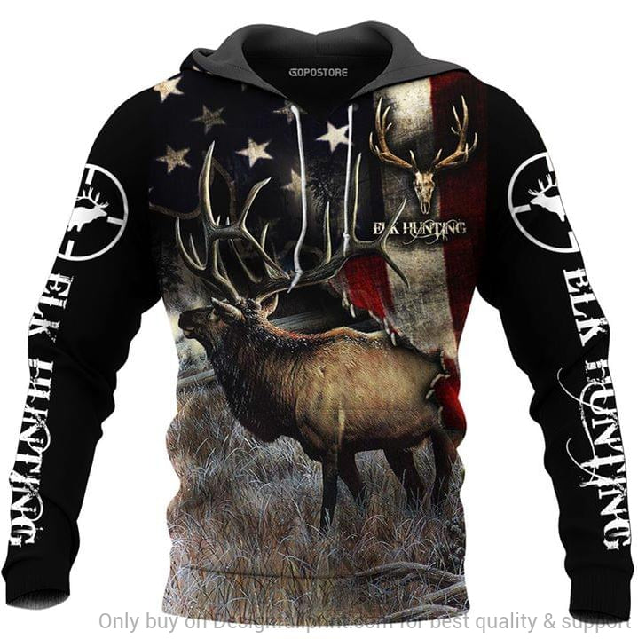 Gift For Hunting Lover New Camo Elk Hunting Unisex Hoodie – designfullprint