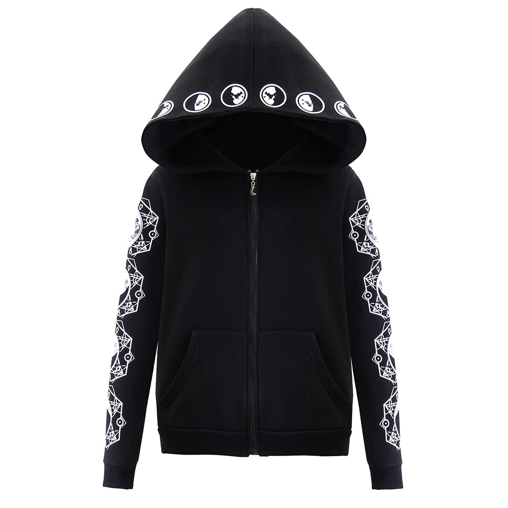 black gothic hoodie