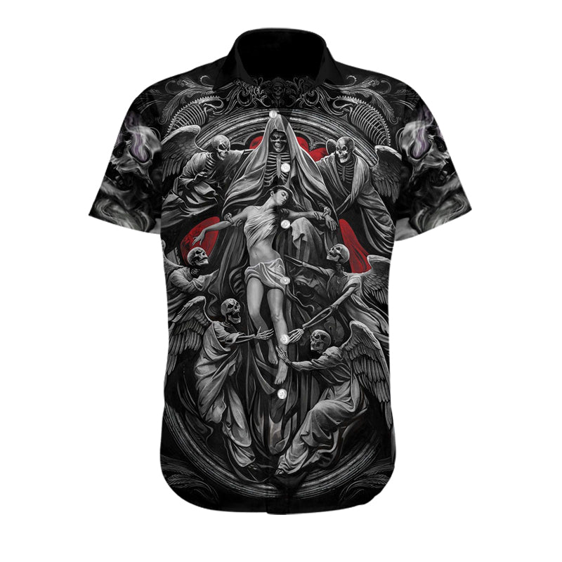 Skull Gift Skull Button Shirt – designfullprint