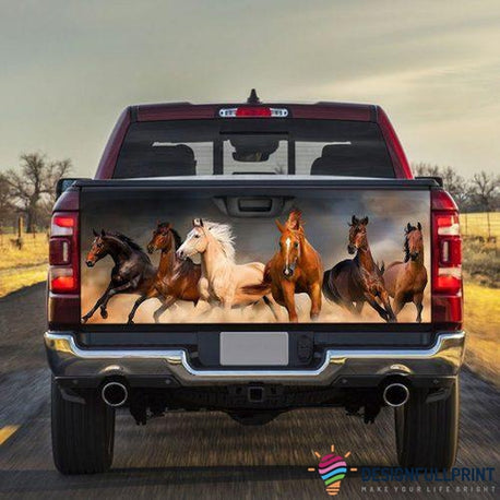 Gift For Horse Lover  Horses Truck  Tailgate Decal  Sticker  