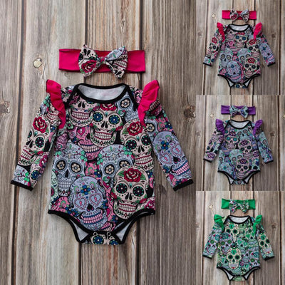 sugar skull baby girl clothes