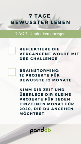 Letzter Tag der Bewusst leben challenge