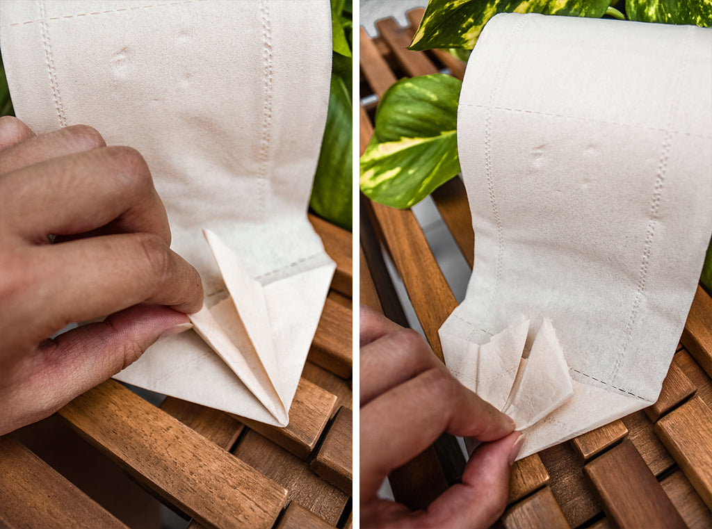 Toilettenpapier Origami Pandoo