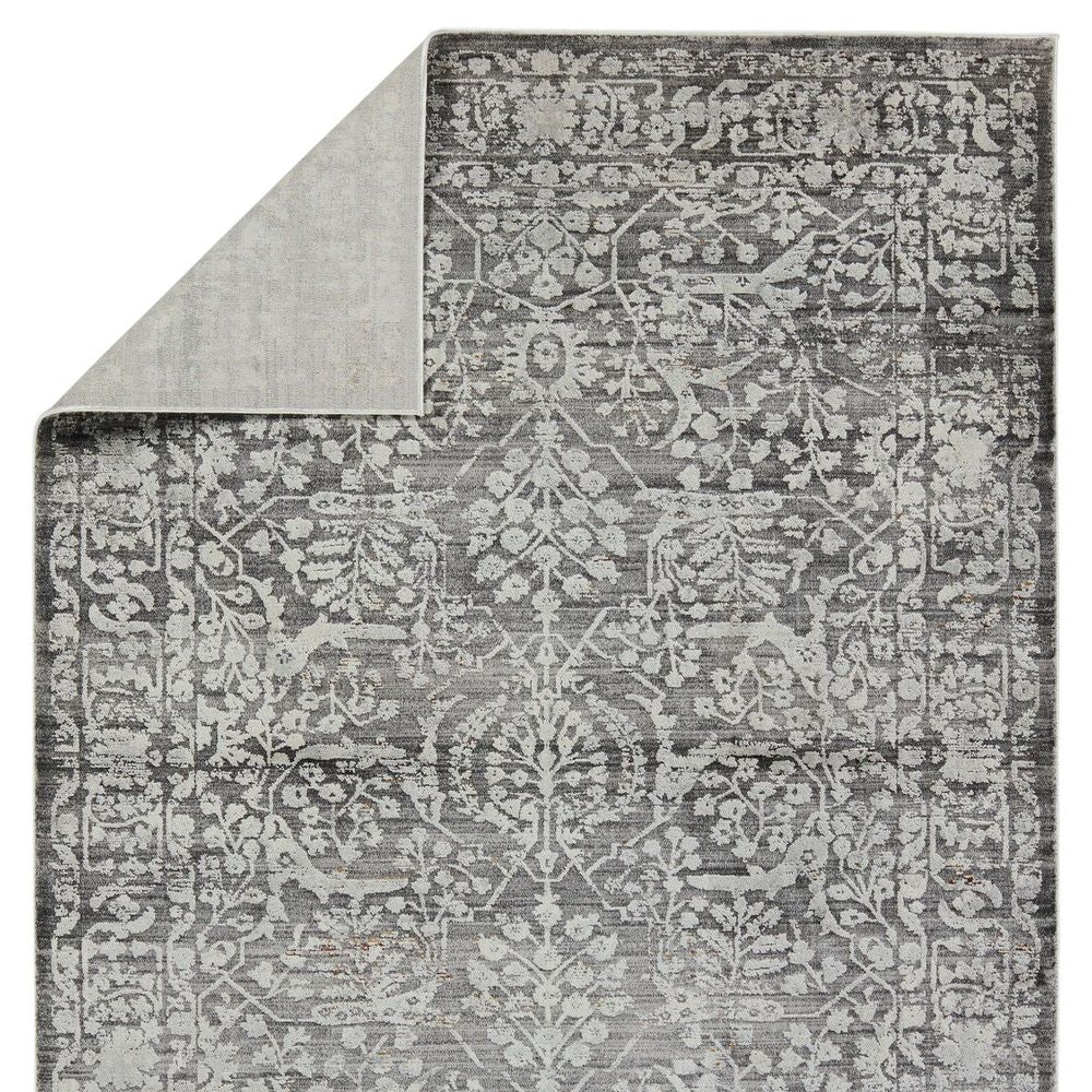 10'X14' Lavinia Gray/Cream Floral Area Rug