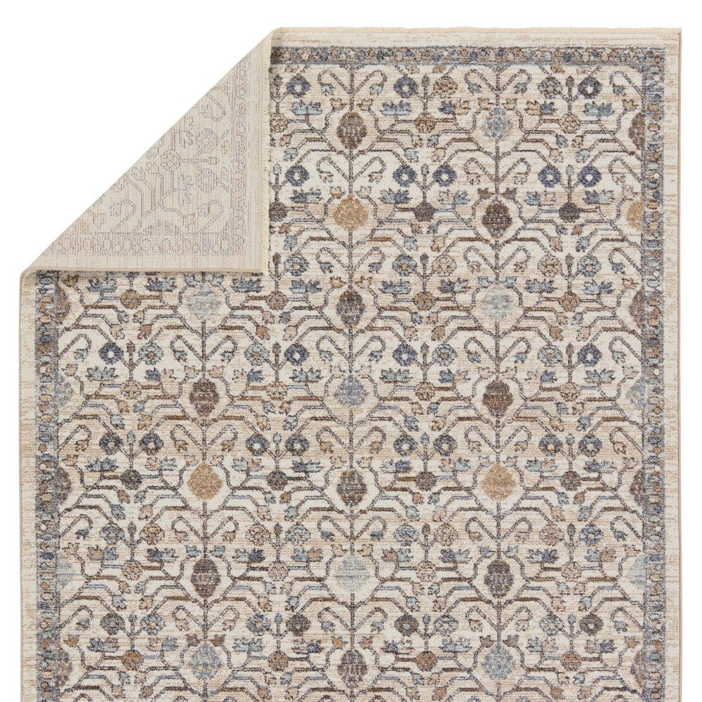 10'X14' Lumikki Area Rug in Blue/ Gold with Trellis Design
