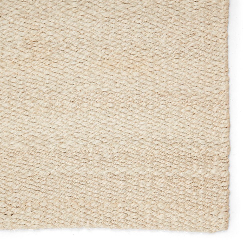 12'X15' Herzian Natural Solid White Area Rug