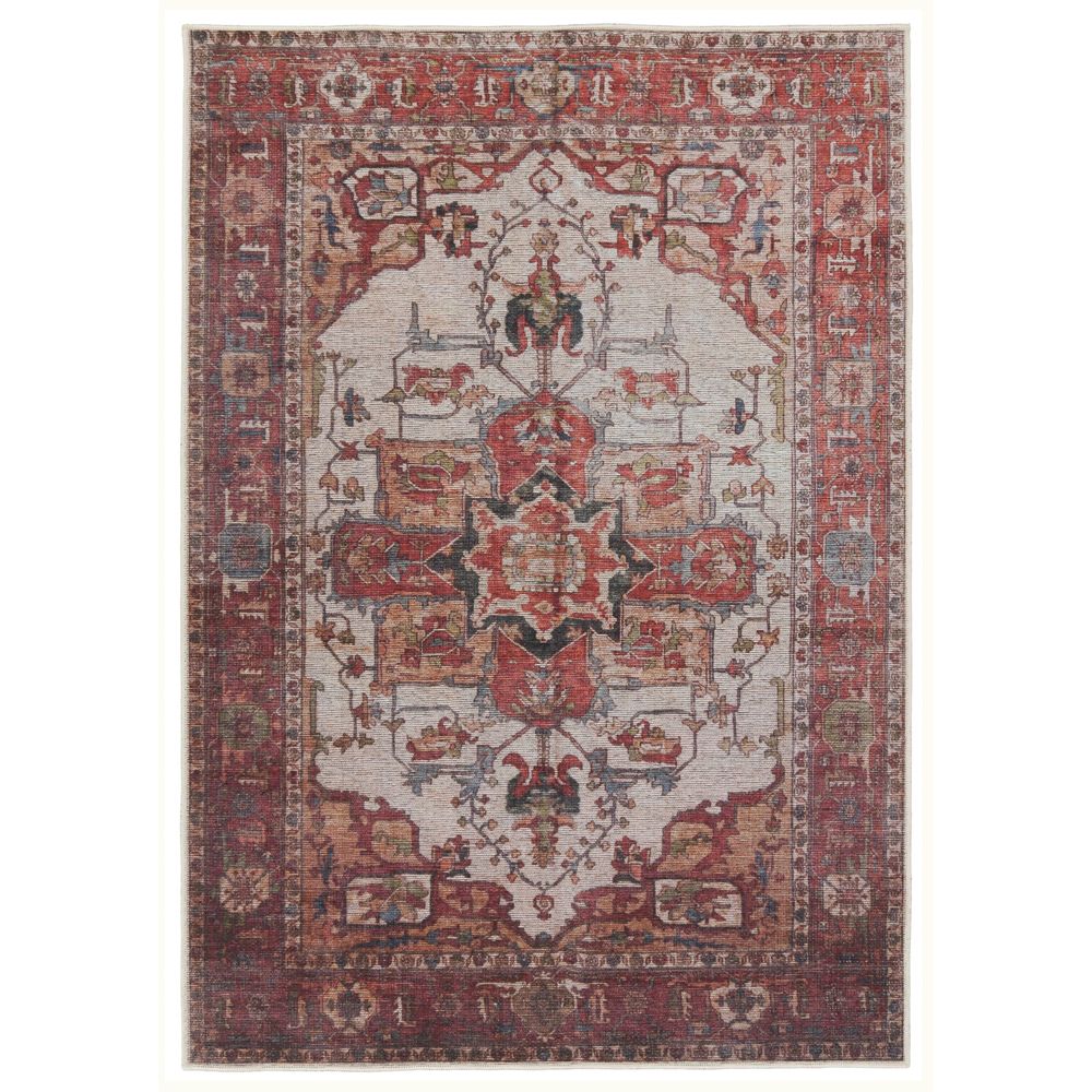 10'6"X14' Merine Hamilton Medallion Area Rug in Rust/Beige Colorway