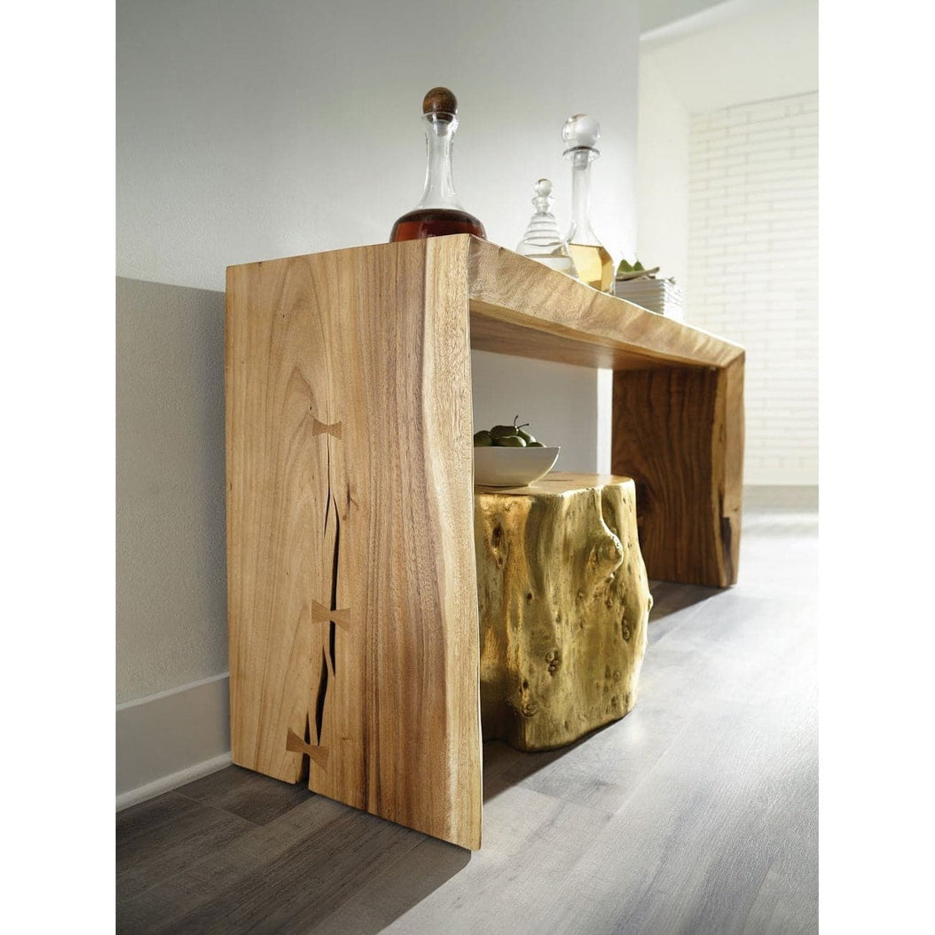 modern waterfall console table