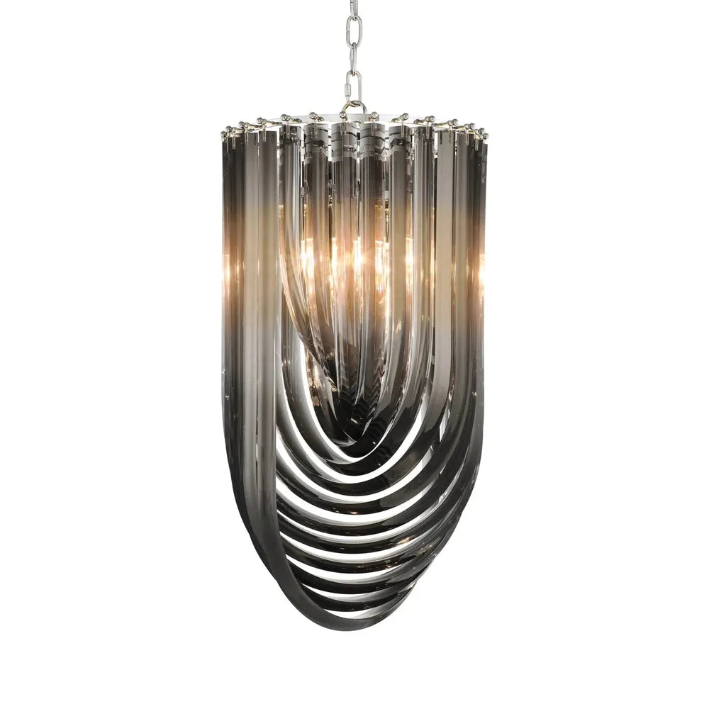 14-Inch Diameter by 25.5-Inch Height Murano Chandelier - II