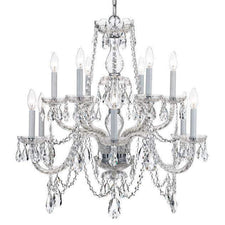 Traditional Crystal 12 Light Chandelier — France & Son