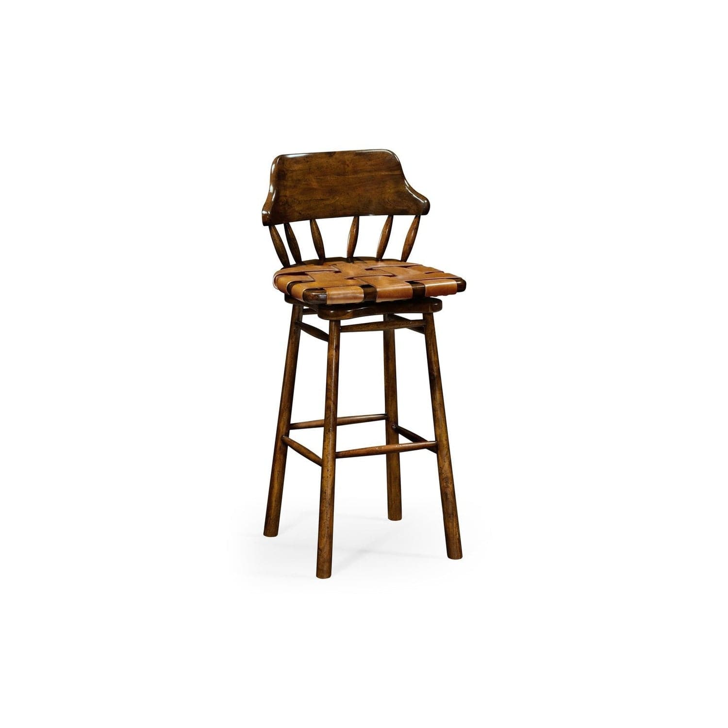 Country Style Leather Bar Counter Stools France Son