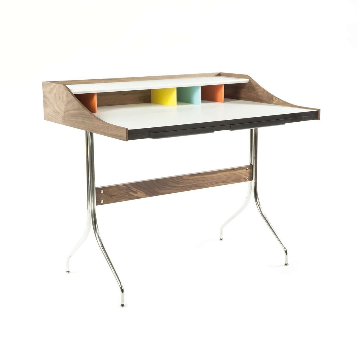 Mid Century Modern Reproduction Swag Leg Desk Inspired By George
