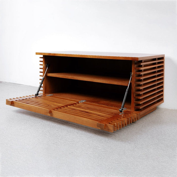 Jensen Slatted Teak Media Console 355 Inch — France And Son