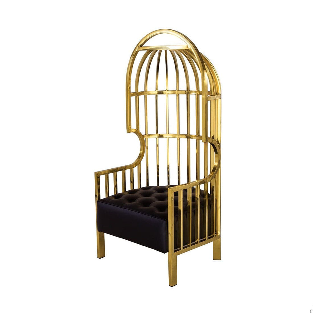 gold birdcage chair