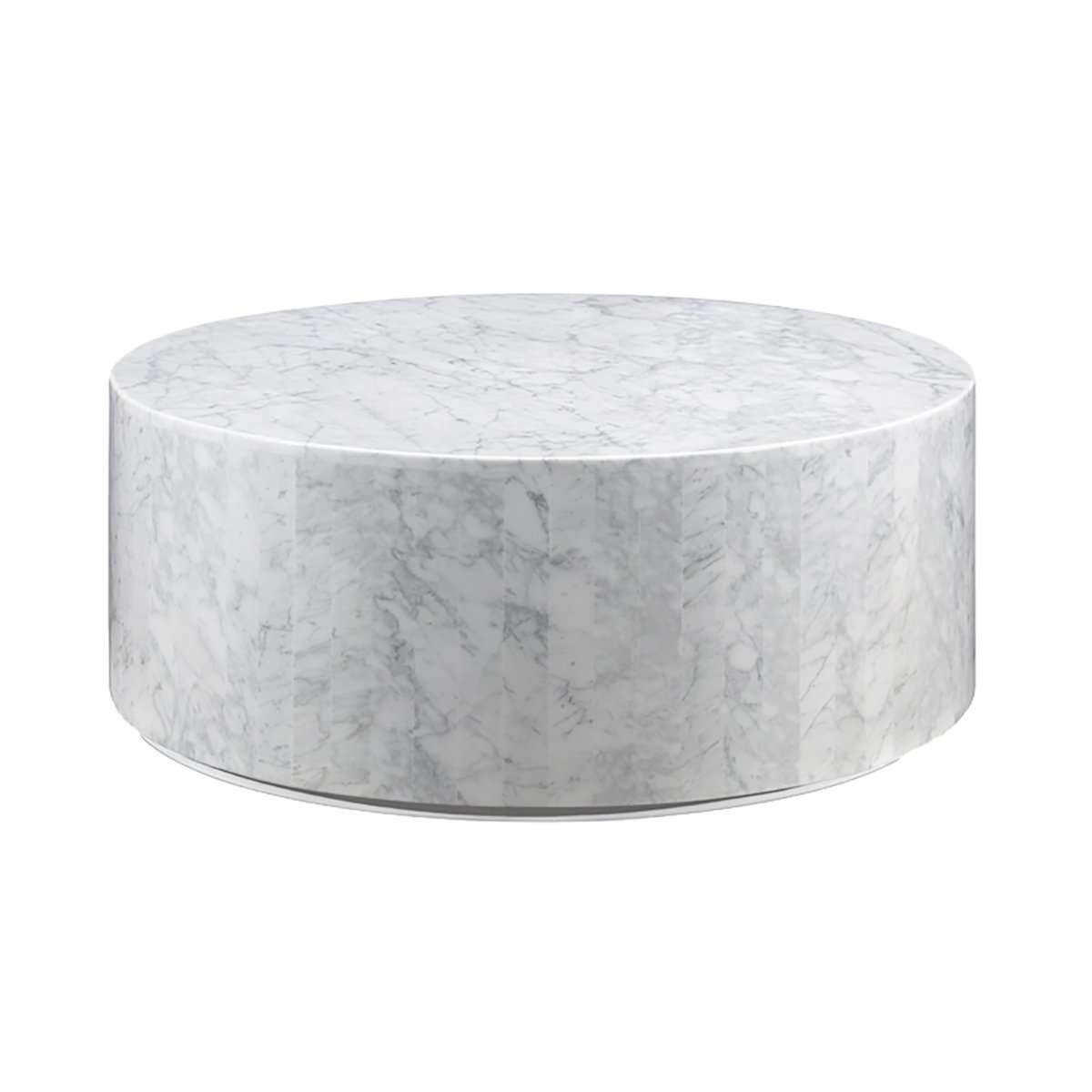 Carrara Marble Drum Coffee Table France Son