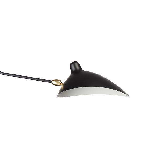 Mid Century Two Arm Serge Mcl 2 Ceiling Lamp Black