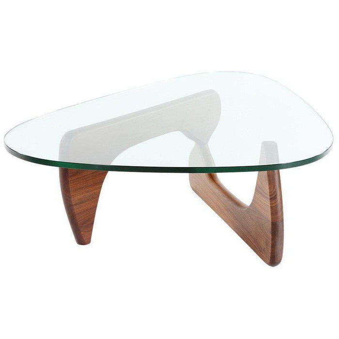 Mid Century Triangle Glass Coffee Table France Son