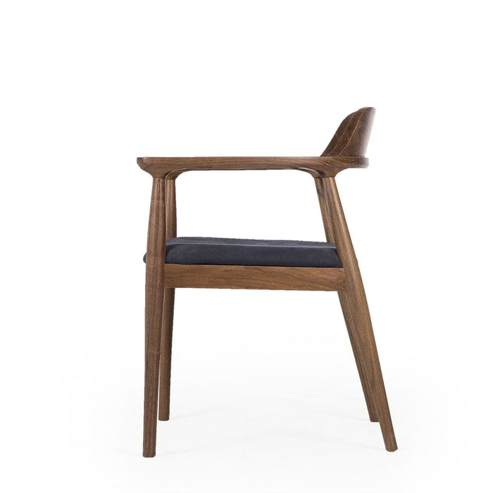 Sofia Dining Chair In Solid Walnut Wood France Son