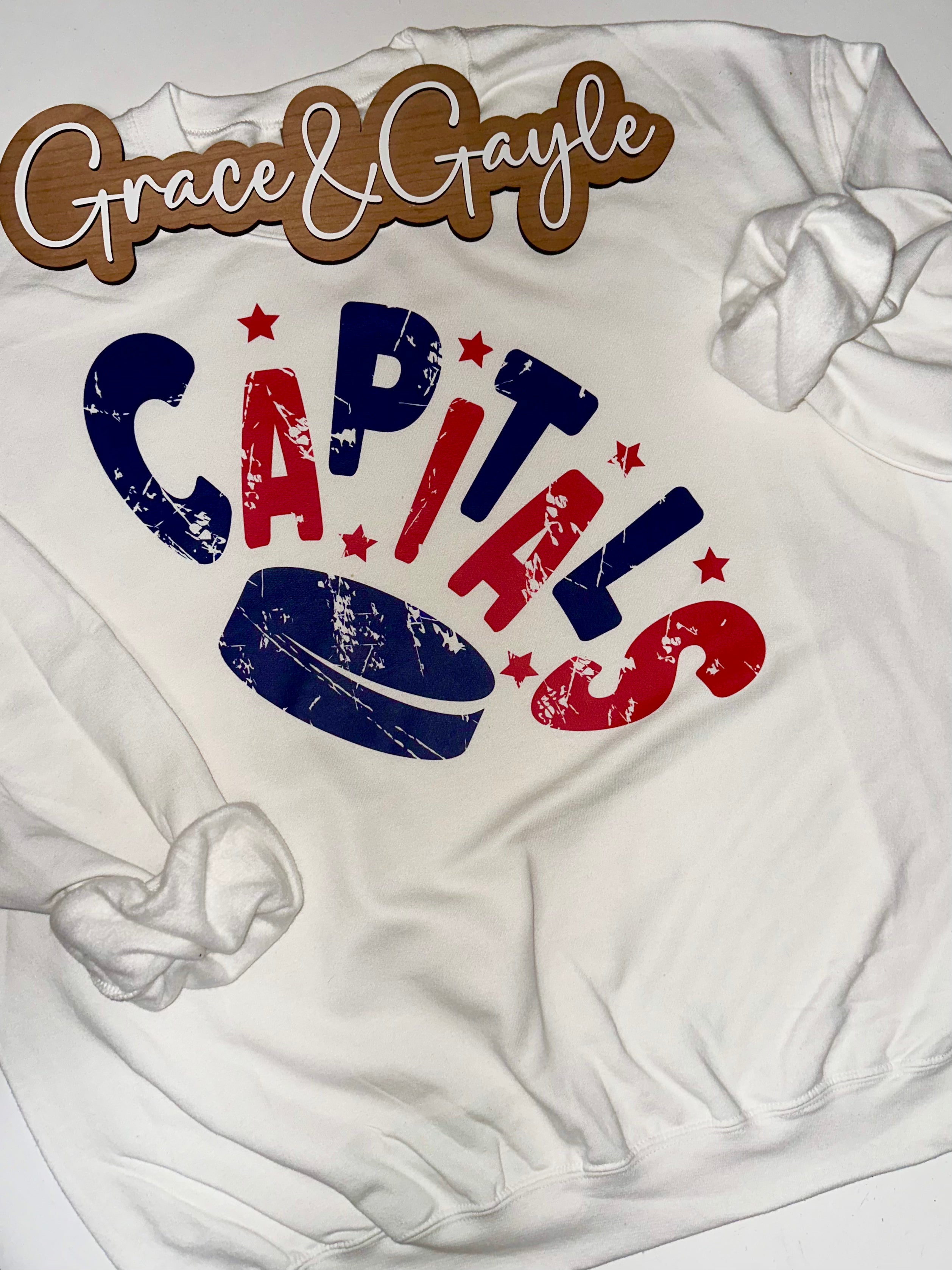 Oversized Capitals Crewneck